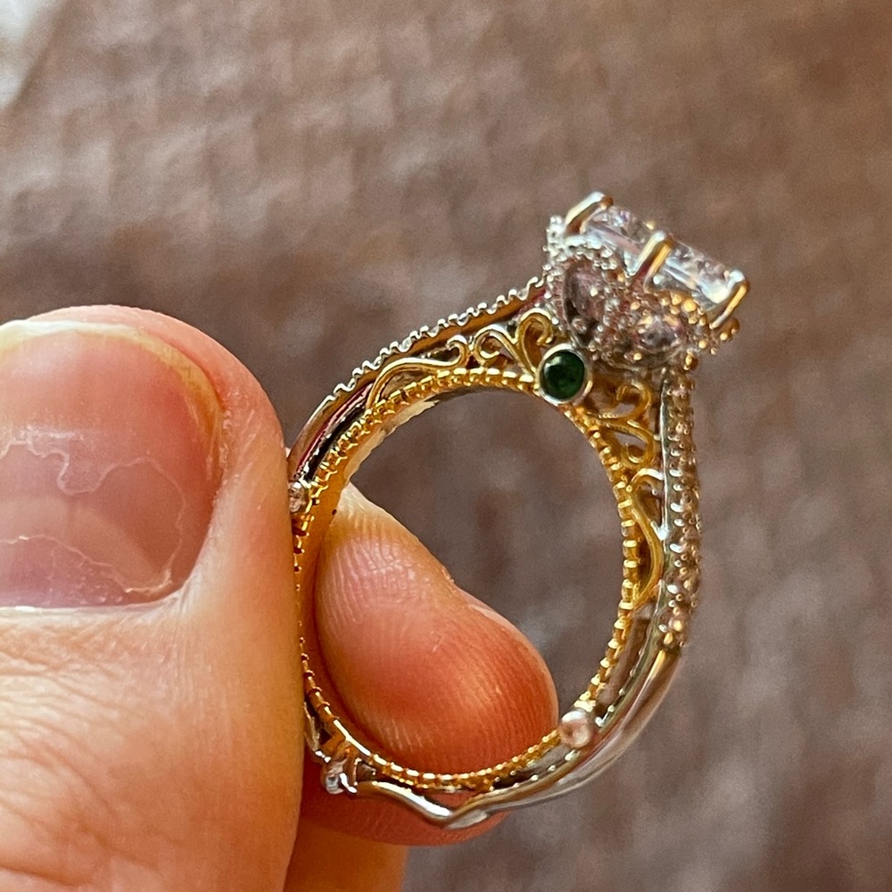 Two Tone 925 Silver Rings for Women Wedding Party - Picture 8 of 8